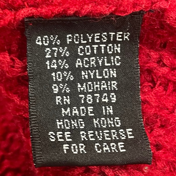 Arden B Size XS S Red Belted Cardigan Sweater - Picture 6 of 7